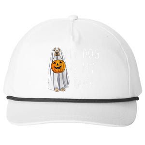 My Dog Is My Boo Halloween Funny Dog Owner Ghost Lover Gift Snapback Five-Panel Rope Hat