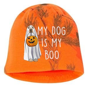 My Dog Is My Boo Halloween Funny Dog Owner Ghost Lover Gift Kati - Camo Knit Beanie