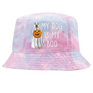 My Dog Is My Boo Halloween Funny Dog Owner Ghost Lover Gift Tie-Dyed Bucket Hat