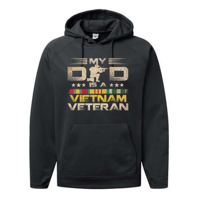 My Dad Is A Vietnam Veteran Performance Fleece Hoodie