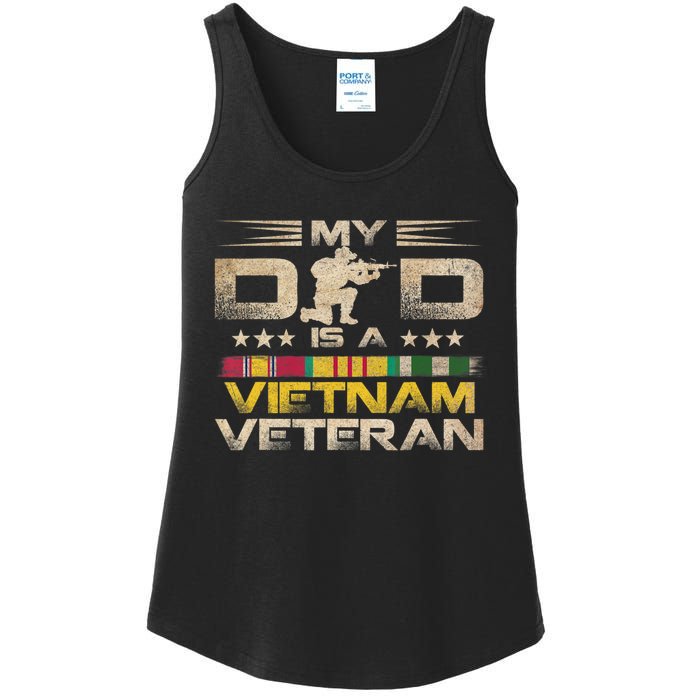 My Dad Is A Vietnam Veteran Ladies Essential Tank