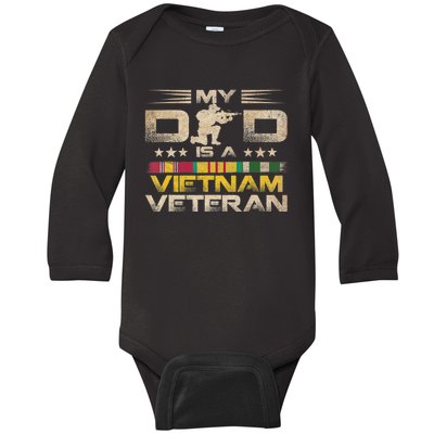 My Dad Is A Vietnam Veteran Baby Long Sleeve Bodysuit