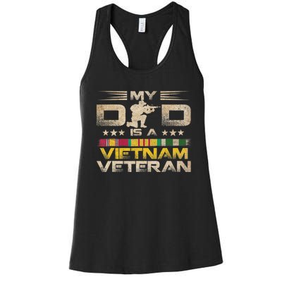 My Dad Is A Vietnam Veteran Women's Racerback Tank