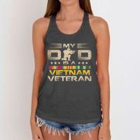 My Dad Is A Vietnam Veteran Women's Knotted Racerback Tank