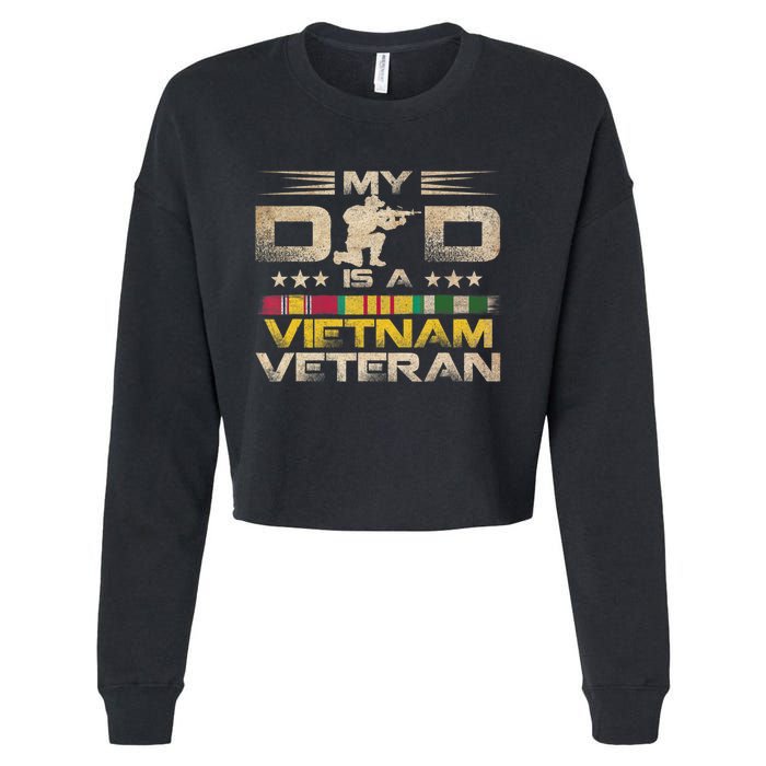 My Dad Is A Vietnam Veteran Cropped Pullover Crew