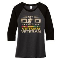 My Dad Is A Vietnam Veteran Women's Tri-Blend 3/4-Sleeve Raglan Shirt