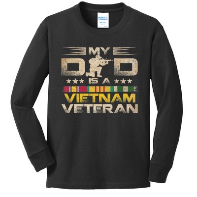 My Dad Is A Vietnam Veteran Kids Long Sleeve Shirt