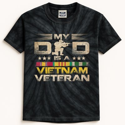 My Dad Is A Vietnam Veteran Kids Tie-Dye T-Shirt