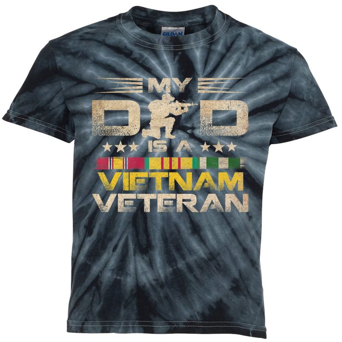 My Dad Is A Vietnam Veteran Kids Tie-Dye T-Shirt