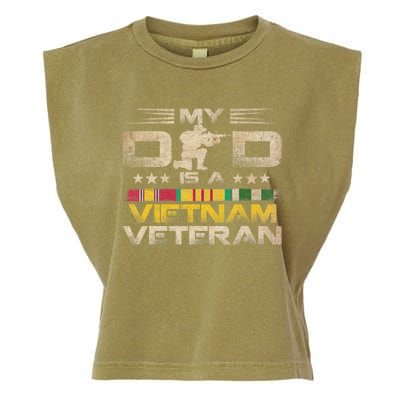 My Dad Is A Vietnam Veteran Garment-Dyed Women's Muscle Tee