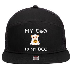 My Dog Is My Boo Meaningful Gift 7 Panel Mesh Trucker Snapback Hat