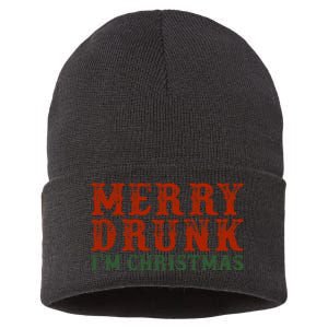 Merry Drunk IM Christmas Sustainable Knit Beanie