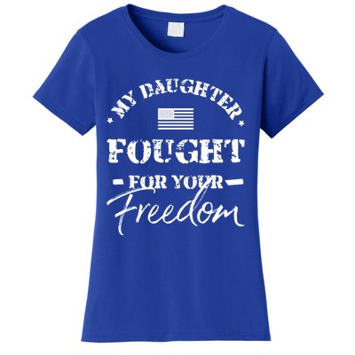 My Daughter Is A Veteran Mom Dad Gift Women's T-Shirt