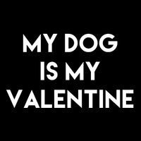 My Dog Is My Valentine Funny Cute Drawstring Bag
