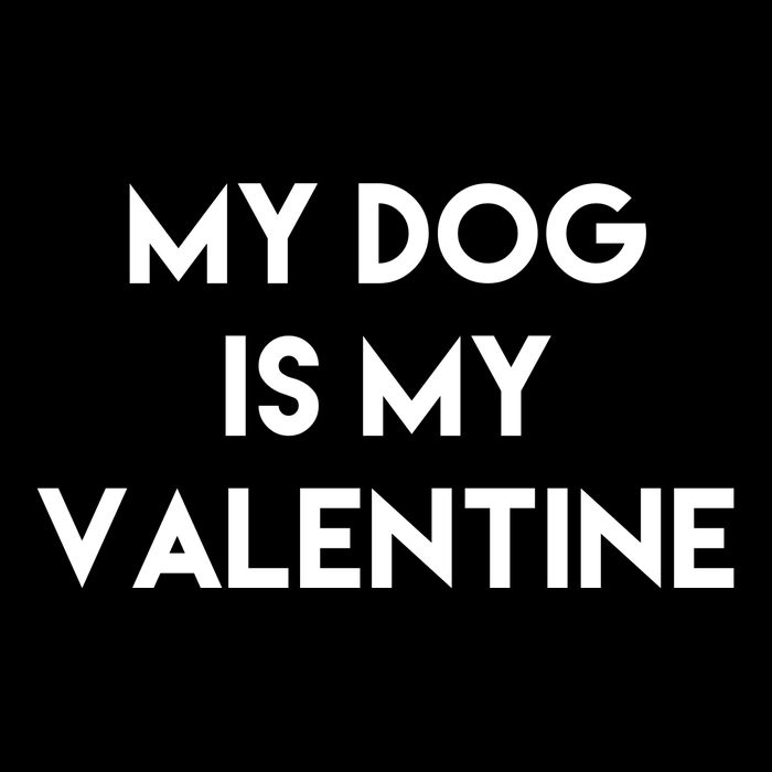 My Dog Is My Valentine Funny Cute Drawstring Bag