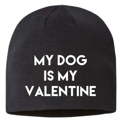 My Dog Is My Valentine Funny Cute Sustainable Beanie
