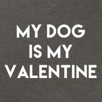 My Dog Is My Valentine Funny Cute Cotton Canvas Backpack