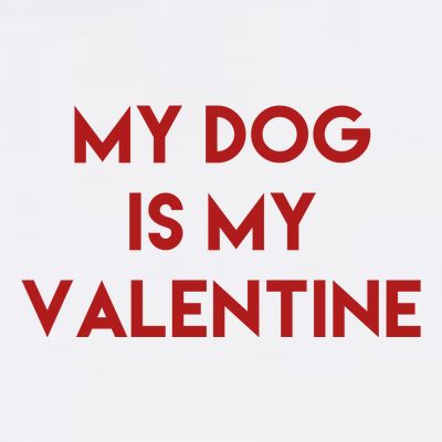My Dog Is My Valentine Funny Cute T-Shirt