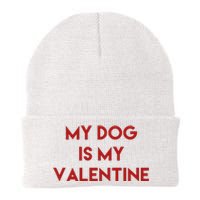 My Dog Is My Valentine Funny Cute Knit Cap Winter Beanie