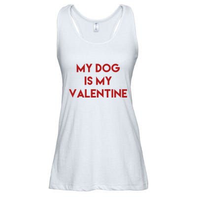 My Dog Is My Valentine Funny Cute Ladies Essential Flowy Tank