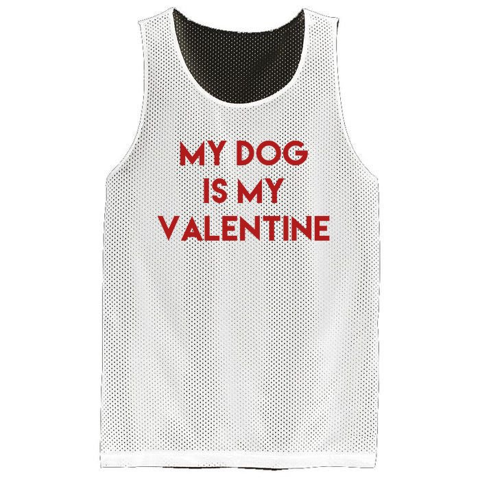 My Dog Is My Valentine Funny Cute Mesh Reversible Basketball Jersey Tank