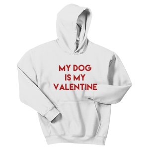 My Dog Is My Valentine Funny Cute Kids Hoodie