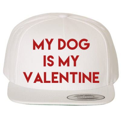 My Dog Is My Valentine Funny Cute Wool Snapback Cap