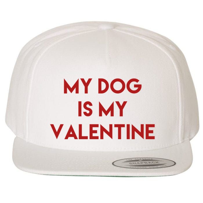 My Dog Is My Valentine Funny Cute Wool Snapback Cap