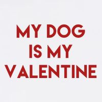 My Dog Is My Valentine Funny Cute Kids T-Shirt