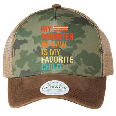 My Daughterinlaw Is My Favorite Child Funny Fathers Day Legacy Tie Dye Trucker Hat