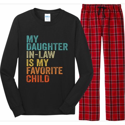 My Daughter In Law Is My Favorite Child Retro Vintage Long Sleeve Pajama Set