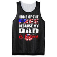 My Dad Is Brave Home Of The Free Proud Army Daughter Son Mesh Reversible Basketball Jersey Tank