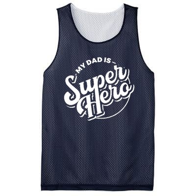 My Dad Is Superhero Mesh Reversible Basketball Jersey Tank