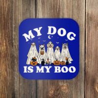 My Dog Is My Boo Halloween Funny Dog Owner Ghost Lover Gift Coaster