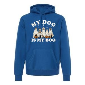 My Dog Is My Boo Halloween Funny Dog Owner Ghost Lover Gift Premium Hoodie