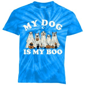 My Dog Is My Boo Halloween Funny Dog Owner Ghost Lover Gift Kids Tie-Dye T-Shirt