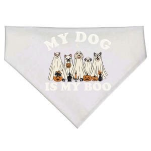 My Dog Is My Boo Halloween Funny Dog Owner Ghost Lover Gift USA-Made Doggie Bandana