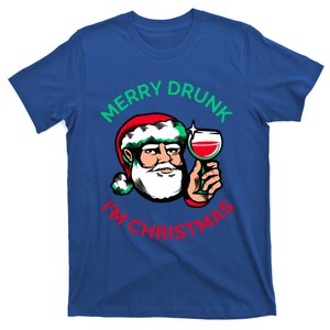 Merry Drunk IM Christmas Funny Santa Claus Ing Wine Gift T-Shirt