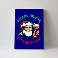 Merry Drunk IM Christmas Funny Santa Claus Ing Wine Gift Canvas