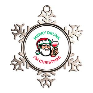 Merry Drunk IM Christmas Funny Santa Claus Ing Wine Gift Metallic Star Ornament