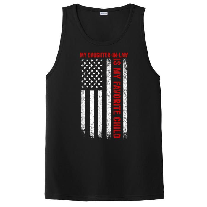 My Daughter In Law Is My Favorite Child American Flag Funny PosiCharge Competitor Tank