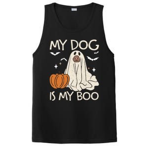 My Dog Is My Boo Funny Ghost Dog Pumpkin Halloween Dog Lover Gift PosiCharge Competitor Tank