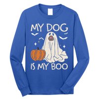 My Dog Is My Boo Funny Ghost Dog Pumpkin Halloween Dog Lover Gift Long Sleeve Shirt