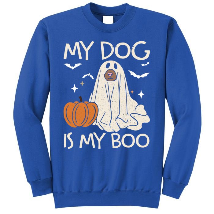 My Dog Is My Boo Funny Ghost Dog Pumpkin Halloween Dog Lover Gift Sweatshirt