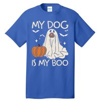 My Dog Is My Boo Funny Ghost Dog Pumpkin Halloween Dog Lover Gift Tall T-Shirt