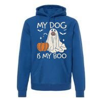 My Dog Is My Boo Funny Ghost Dog Pumpkin Halloween Dog Lover Gift Premium Hoodie