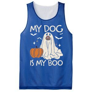 My Dog Is My Boo Funny Ghost Dog Pumpkin Halloween Dog Lover Gift Mesh Reversible Basketball Jersey Tank