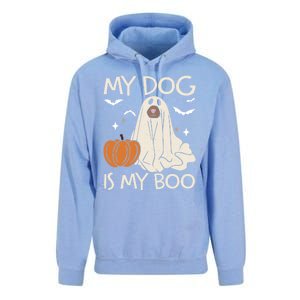 My Dog Is My Boo Funny Ghost Dog Pumpkin Halloween Dog Lover Gift Unisex Surf Hoodie