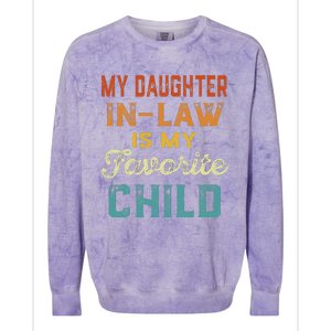 My Daughter In Law Is My Favorite Child Father's Day in Law Colorblast Crewneck Sweatshirt