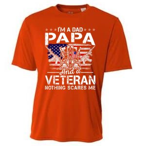 Men Distressed I'm A Dad Papa Gift Veteran Father's Day Gift Cooling Performance Crew T-Shirt